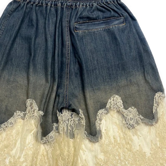 DENIM  AND LACE CAMI SHORT  2 PIECE  SET NWOT - Picture 5 of 10